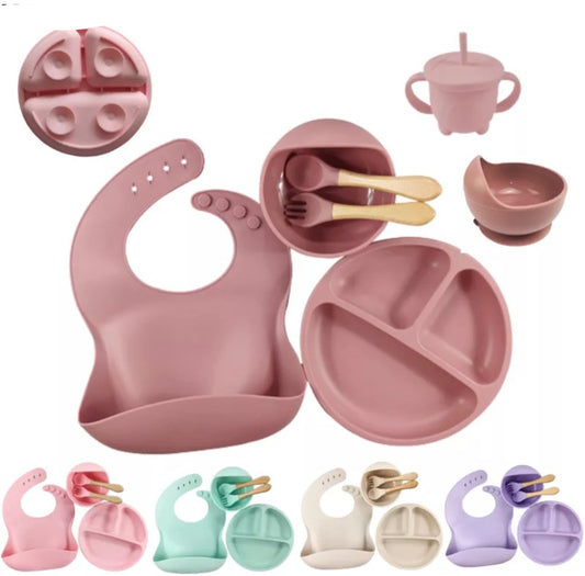 Set De Vajilla Silicona Para Bebés